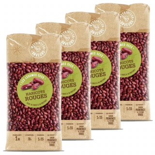 Lot 4x Haricot rouge - Paquet 1kg