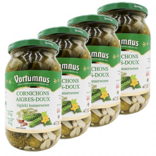 Lot 4x Cornichons aigres-doux - Bocal 870g