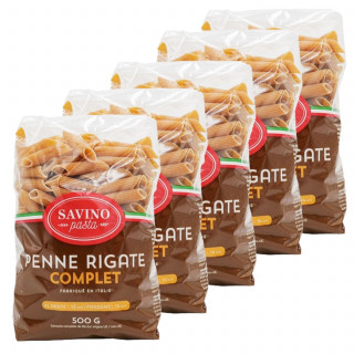 Lot 5x Pâtes Penne rigate n°31 au blé complet - Paquet 500g