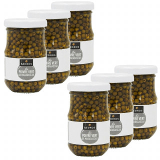 Lot 6x Poivre vert de Madagascar - Bocal 110g