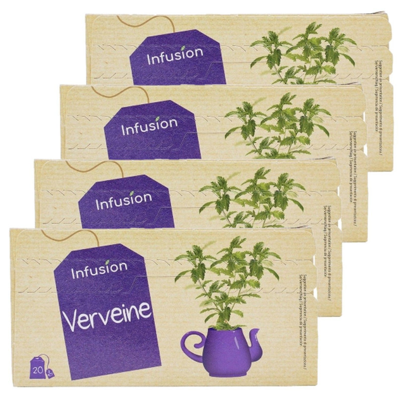Lot 4x Infusion verveine - Boîte 30g