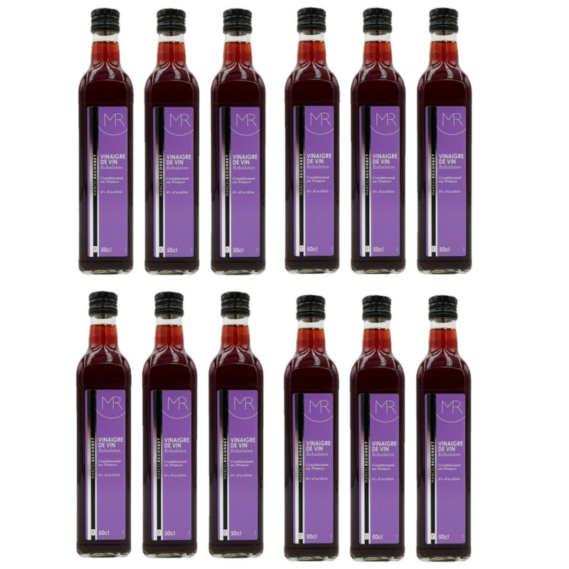 Lot 12x Vinaigre à l'échalote - Bouteille 50ml