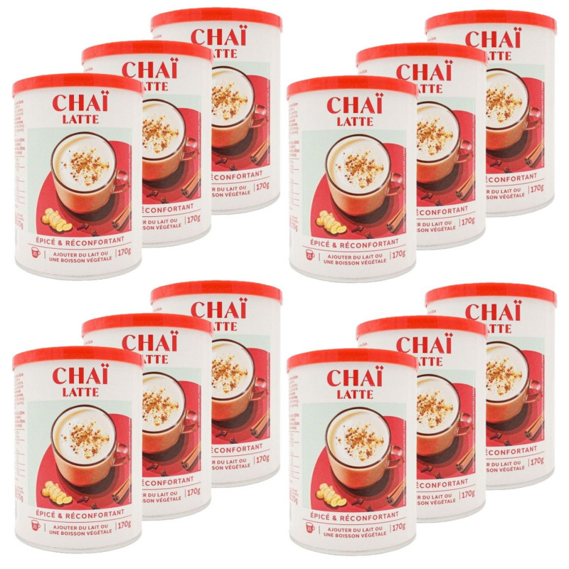 Lot 12x Chaï latte - Boîte 170g