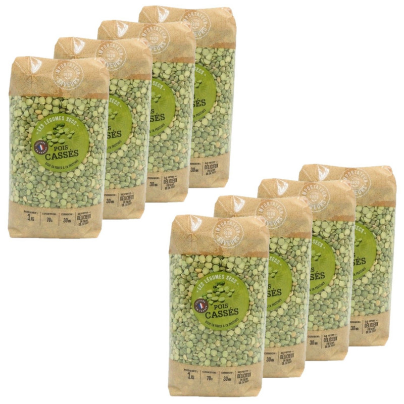 Lot 8x Pois cassés - Paquet 1kg