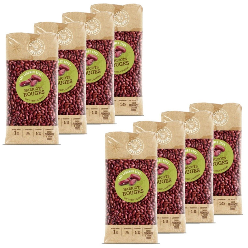 Lot 8x Haricot rouge - Paquet 1kg