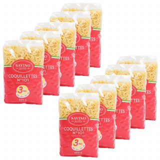 Lot 10x Pâtes Coquillettes n°101 cuisson express - Paquet 500g