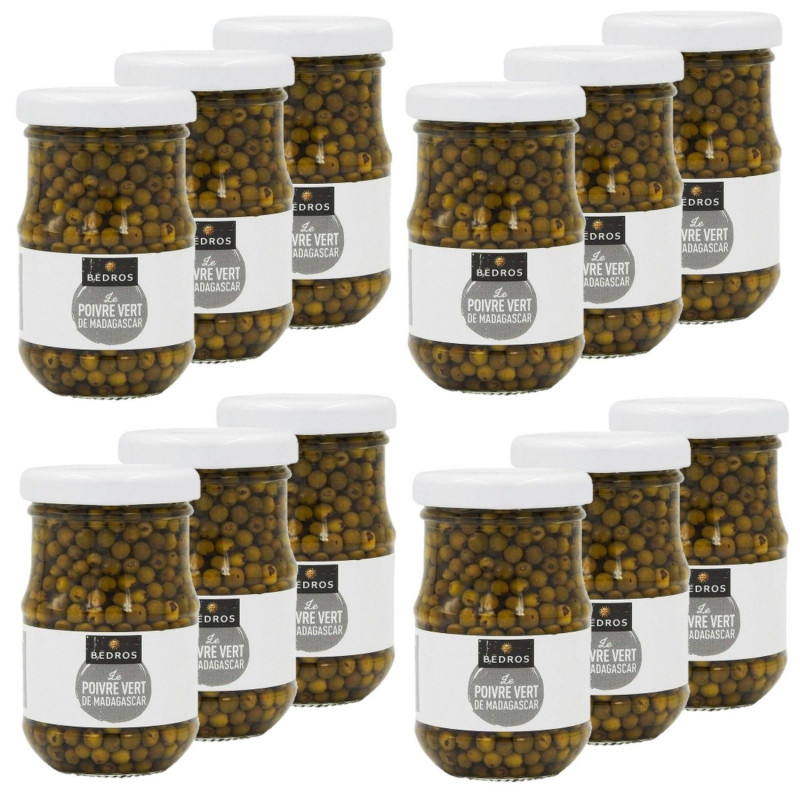 Lot 12x Poivre vert de Madagascar - Bocal 110g