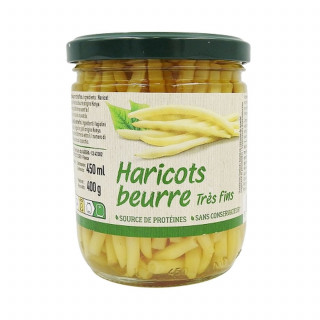 Lot 12x Haricots beurre très fins - Bocal 400g