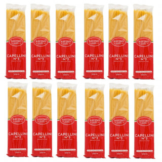 Lot 12x Pâtes Capellini n°3 - Paquet 500g