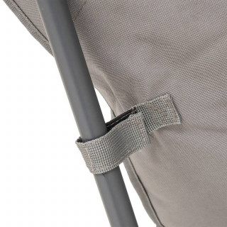 Lot de 2 fauteuils de camping pliants matelassés - Gris foncé