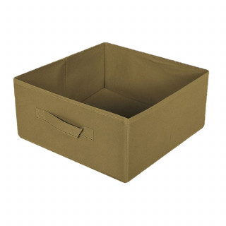Boîte de rangement pliable en tissu avec poignée - 30 x 30 x 15 cm - Olive