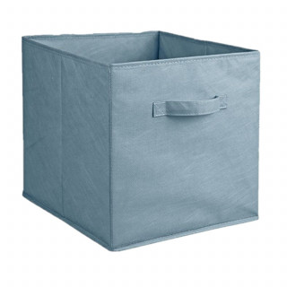 Cube de rangement pliable en tissu avec poignée - 30 x 30 x 30 cm - Bleu clair