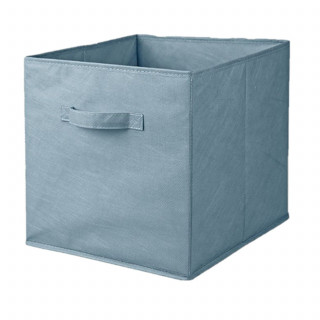 Cube de rangement pliable en tissu avec poignée - 30 x 30 x 30 cm - Bleu clair