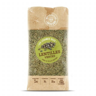Lentilles vertes - Paquet 1kg