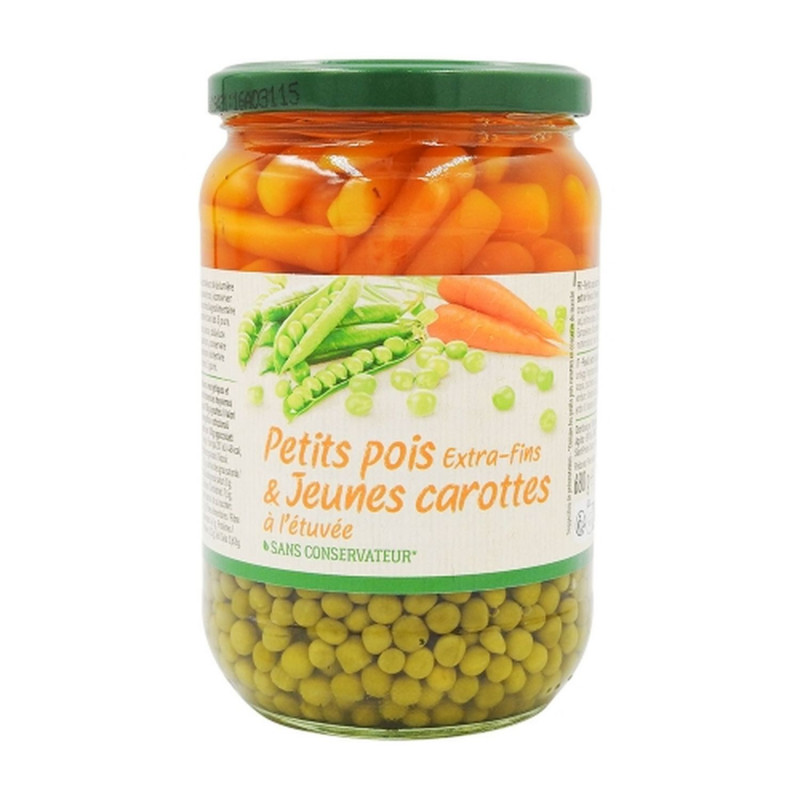 Petits pois carotte - Bocal 425g
