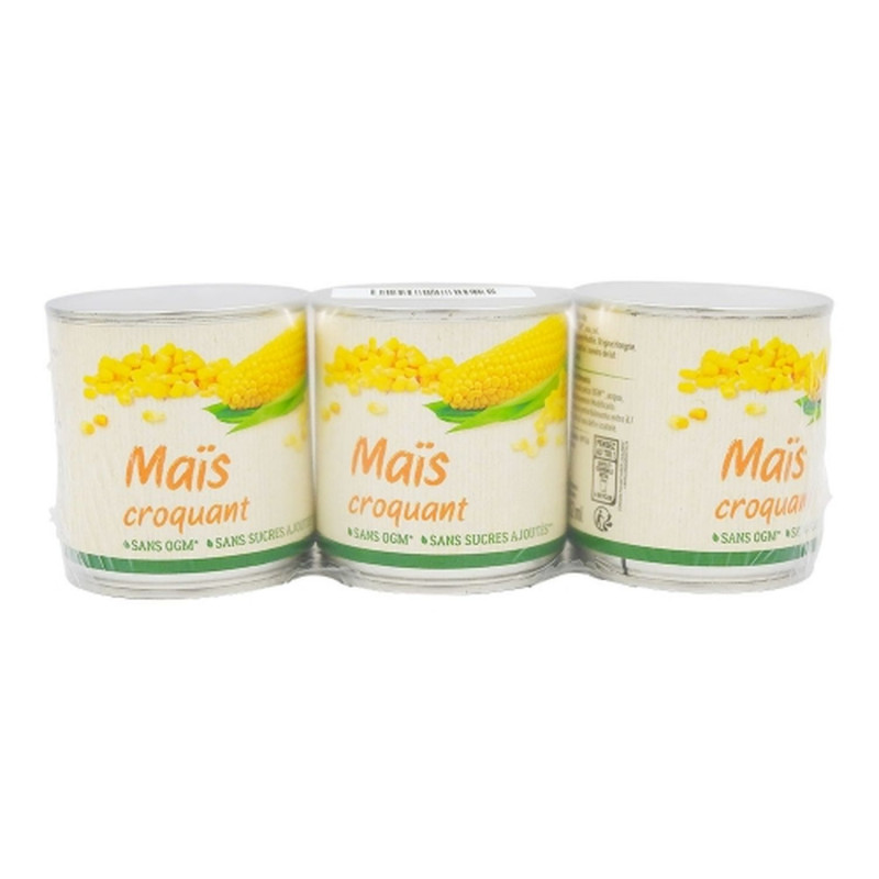 Maïs croquant - 3 x 150 g - Boîte 450g