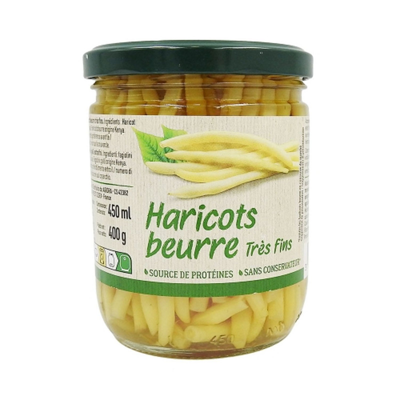 Haricots beurre très fins - Bocal 400g