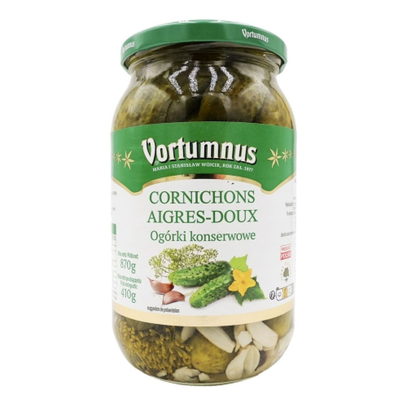 Cornichons aigres-doux - Bocal 870g