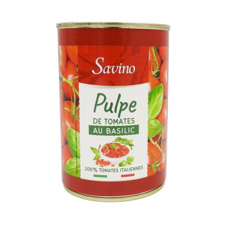 Pulpe de tomates au basilic - Conserve 400g