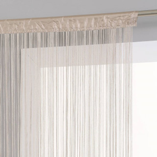 Lot de 2 rideaux fils - 90 x 200 cm - Couleur Lin