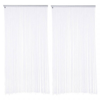 Lot de 2 rideaux - 90 x 200 cm - Blanc