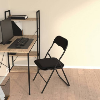 Chaise pliante en PVC - Noir