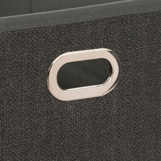 Lot de 2 Boites de rangement Largeur 15 x Hauteur 31 cm - Gris foncé chiné
