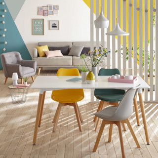Lot de 4 chaises design scandinave Baya - Vert