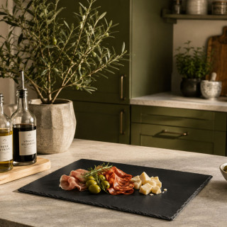 Assiette en ardoise - L. 24 cm