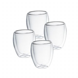 Lot 2x 2 Tasses à café double paroi - Verre