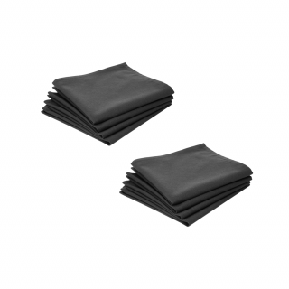 Lot 8 Serviettes de table - Coton - Gris