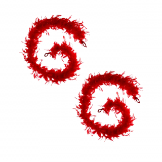 Lot 2x Guirlande de Noël boa Plume - Rouge
