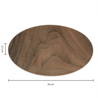 Lot de 6 assiettes plates effet bois - MOOD