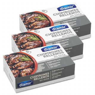 Lot 3x Chipirons farcis à l'encre - Conserve 110g