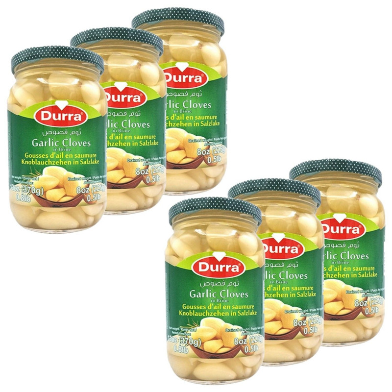 Lot 6x Gousses d'ail marinés - Bocal 370g