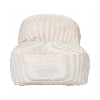 Fauteuil compressé en velours côtelé sans montage BERLIN - Beige