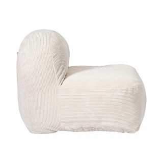 Fauteuil compressé en velours côtelé sans montage BERLIN - Beige