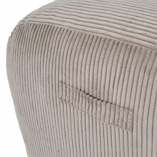 Fauteuil compressé en velours côtelé sans montage BERLIN - Taupe