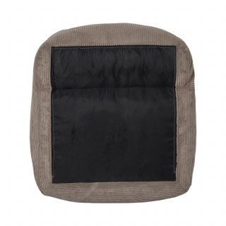 Fauteuil compressé en velours côtelé sans montage BERLIN - Taupe