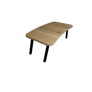 Support d'ordinateur portable pliable effet chêne avec pieds rabattables