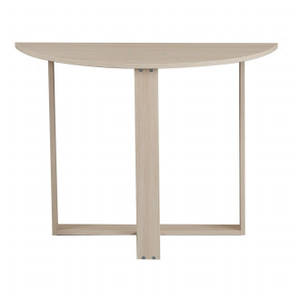Table console 2-en-1 forme demi-lune Beige - MARBELLE