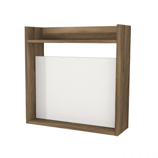 Bureau suspendu rabattable avec rangements Marron et Blanc - HELSINKI