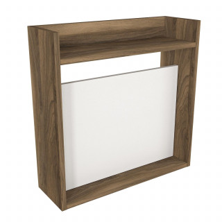 Bureau suspendu rabattable avec rangements Marron et Blanc - HELSINKI