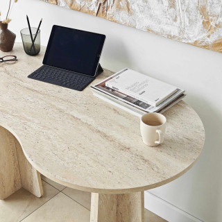 Bureau design organique effet travertin - BERLIN