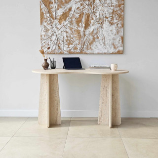 Bureau design organique effet travertin - BERLIN