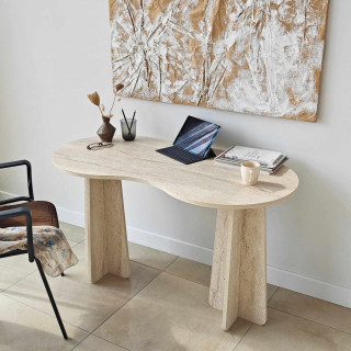 Bureau design organique effet travertin - BERLIN
