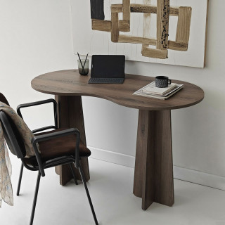 Bureau design organique effet Noyer - BERLIN