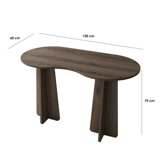 Bureau design organique effet Noyer - BERLIN