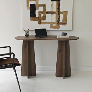 Bureau design organique effet Noyer - BERLIN