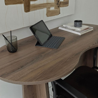Bureau design organique effet Noyer - BERLIN